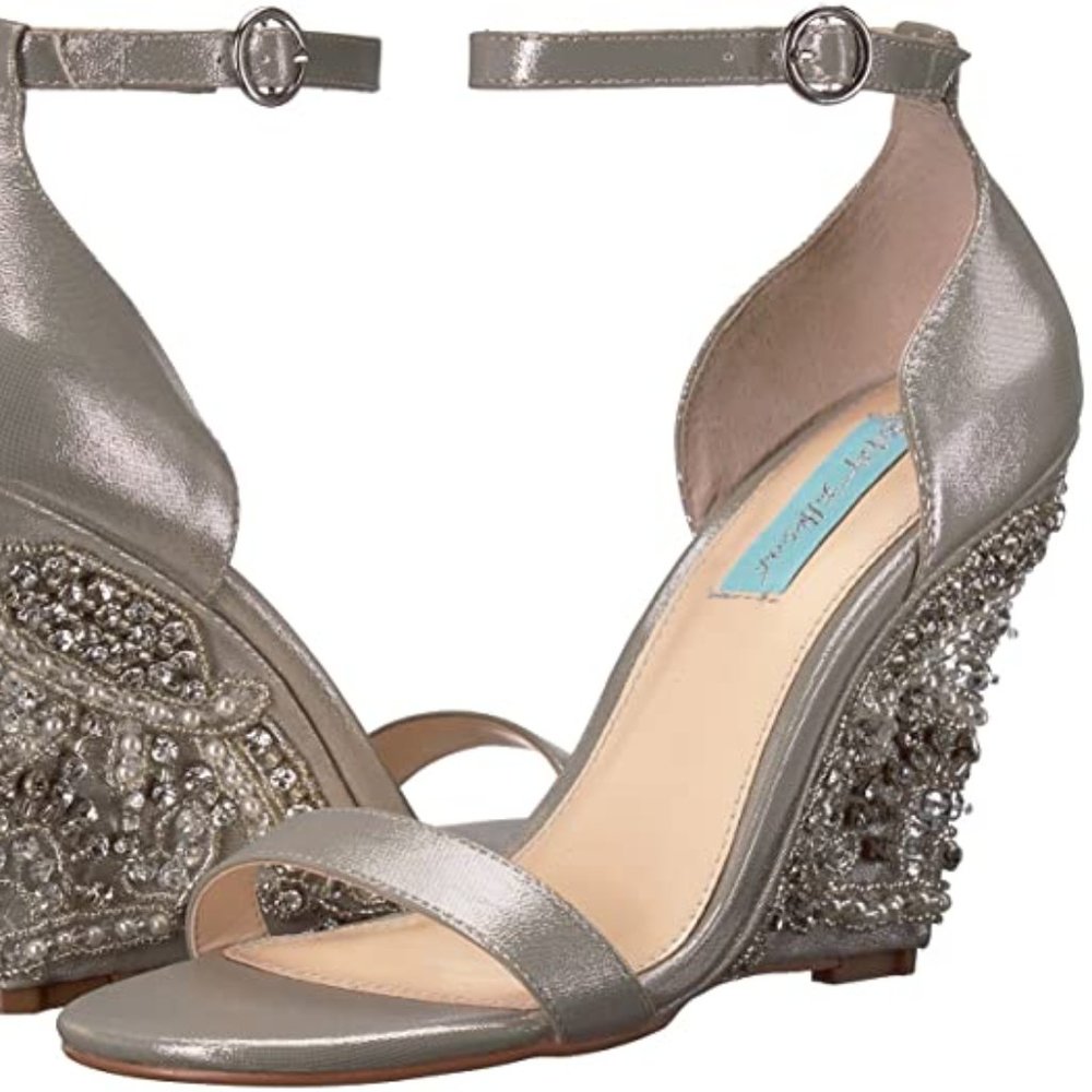 BLUE by BETSEY JOHNSON Alisa Beaded Heels